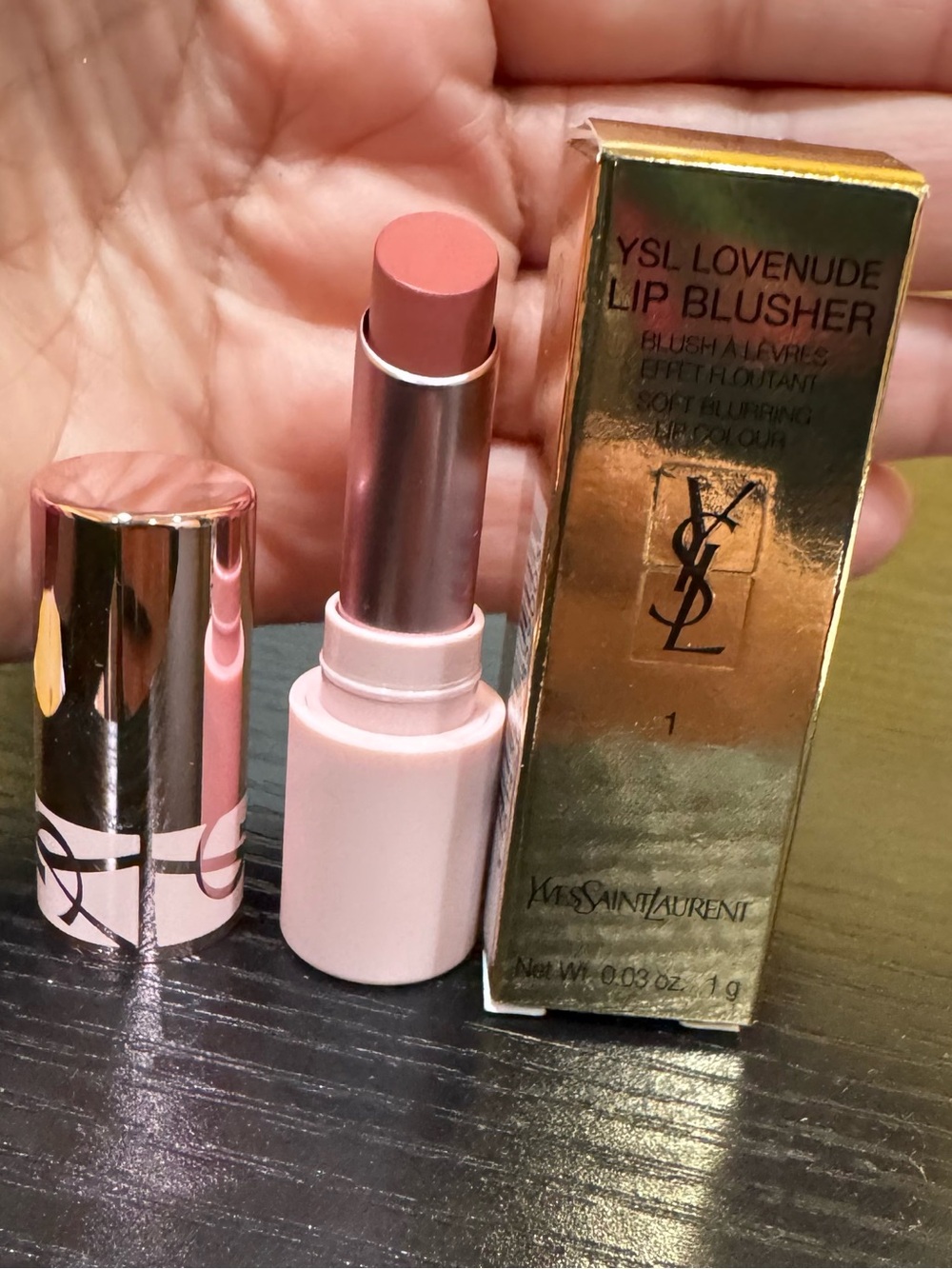 YSL Lovenude Lip Blusher Mini travel size. Shade Undressed Pink